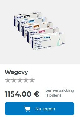 Wegovy medication boxes with purchase button