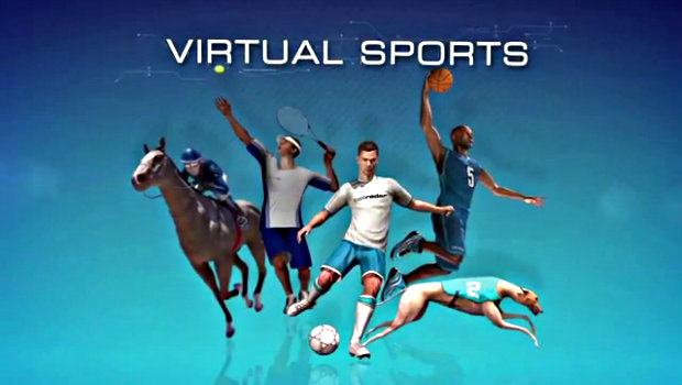 Virtual sports montage with soccer, basketball, tennis, horse