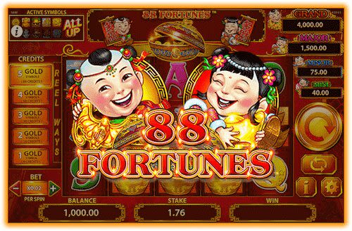 88 Fortunes slot machine game screen