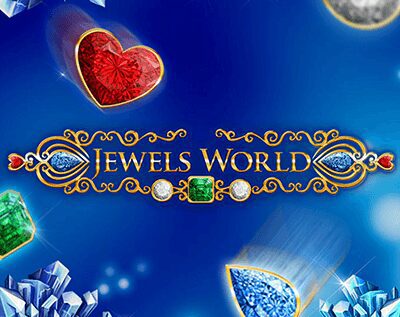 Jewels World logo surrounded by colorful gems